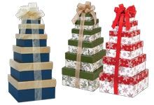 metal tower for nested boxes|stacking tower gift boxes.